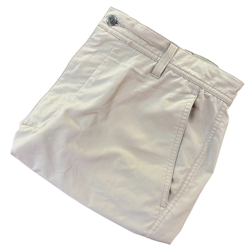 FOOTJOY Golf Shorts Mens 33‎ Khaki Performance Stretch Lightweight Flat Front